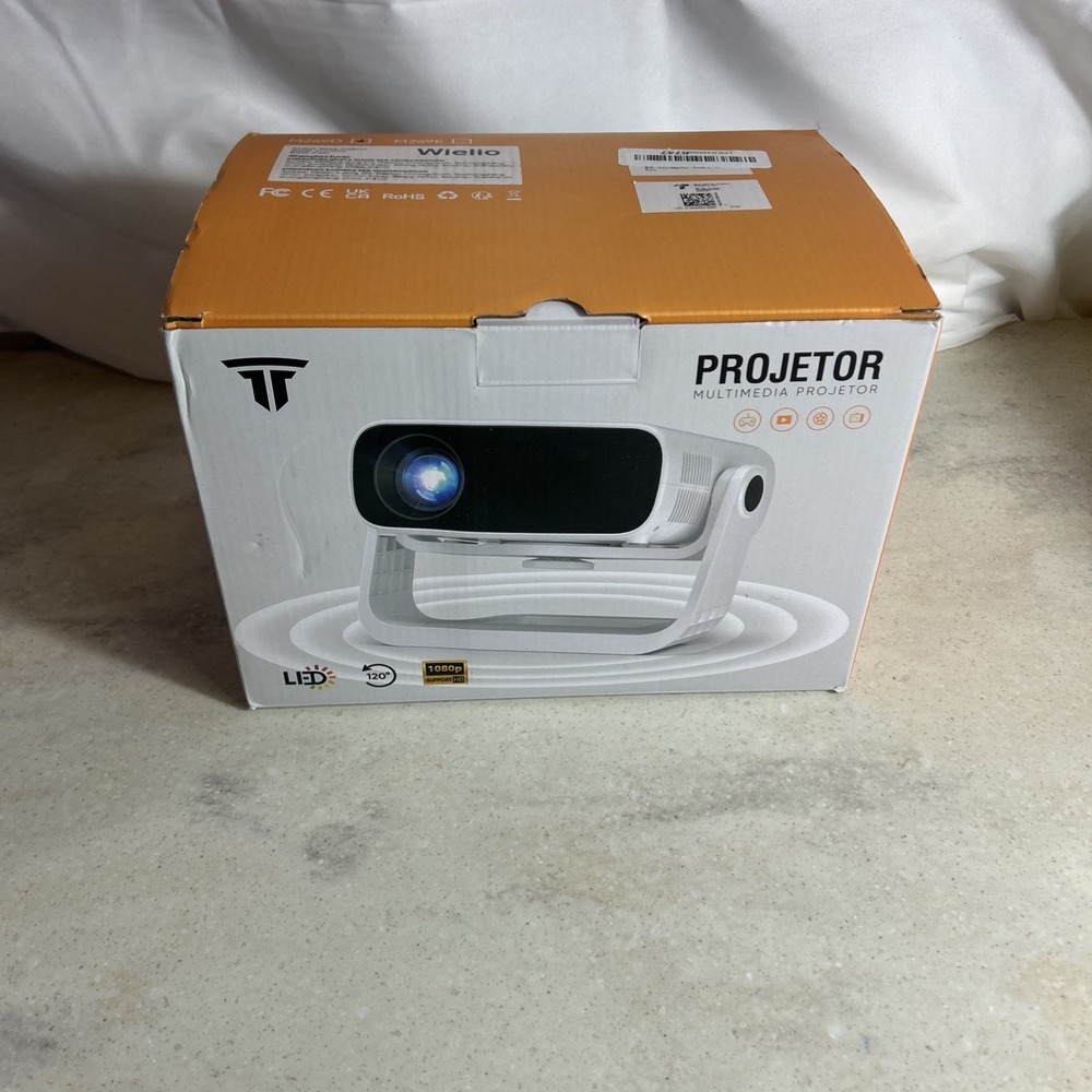 Wielio Multimedia Built In Bluetooth Projector Model AT-M269D - White